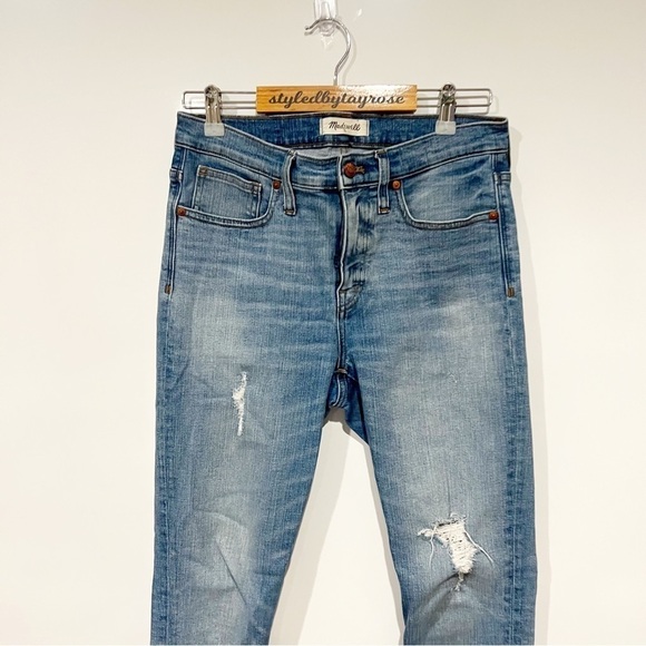 Madewell 9" High-Rise Skinny Jeans: Destructed-Hem Edition - Picture 6 of 15